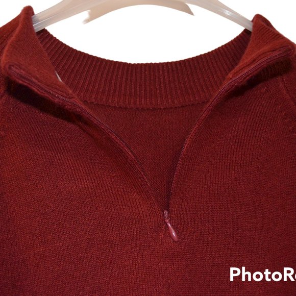 Sara Bentley Knit Soft Acrylic Scarlet Red Long Sleeve Sweater XL - Picture 8 of 11